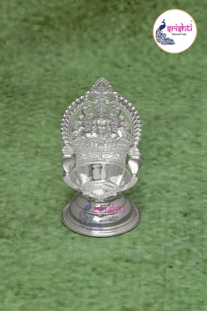 SSSD-Pure Silver Kamakshi Diya Gajalakshmi Embossed-20 Grams USA & CANADA