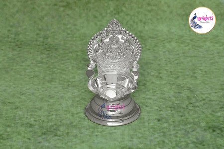 SSSD-Pure Silver Kamakshi Diya Gajalakshmi Embossed-31 Grams USA & CANADA