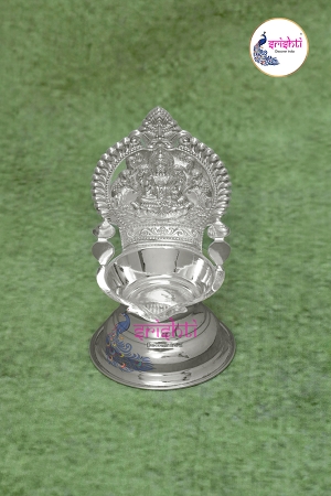 SSSD-Pure Silver Kamakshi Diya Gajalakshmi Embossed-34 Grams USA & CANADA