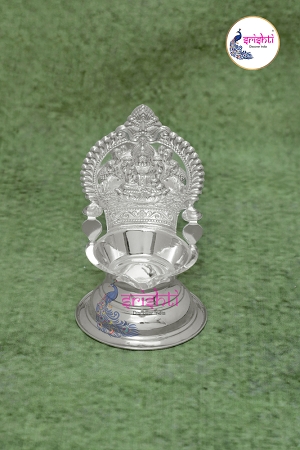 SSSD-Pure Silver Kamakshi Diya Gajalakshmi Embossed-51 Grams USA & CANADA