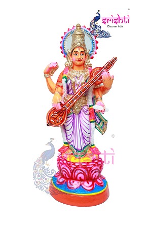 SKND-Standing Saraswathy-26 Inches (SNKD0036) 